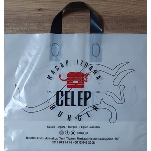 Celep Burger Baskılı Yumuşak Saplı Poşet