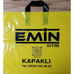 Emin Giyim Baskılı Yumuşak Saplı Poşet